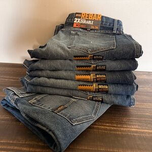 Ariat Men's Relaxed Fit Dark Blue Denim Jeans Stack